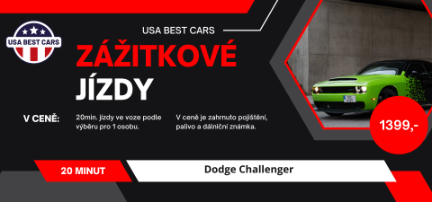 ZÁŽITKOVÁ JÍZDA DODGE CHALLENGER 20 MINUT