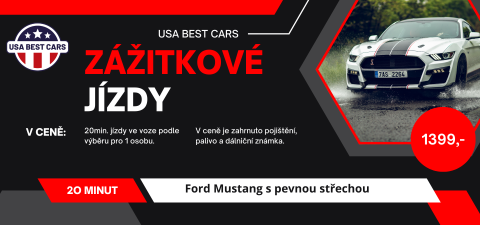 ZÁŽITKOVÁ JÍZDA FORD MUSTANG 20 MINUT